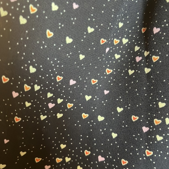 Cabi Black Blouse with small heart pattern, size medium - Picture 3 of 4